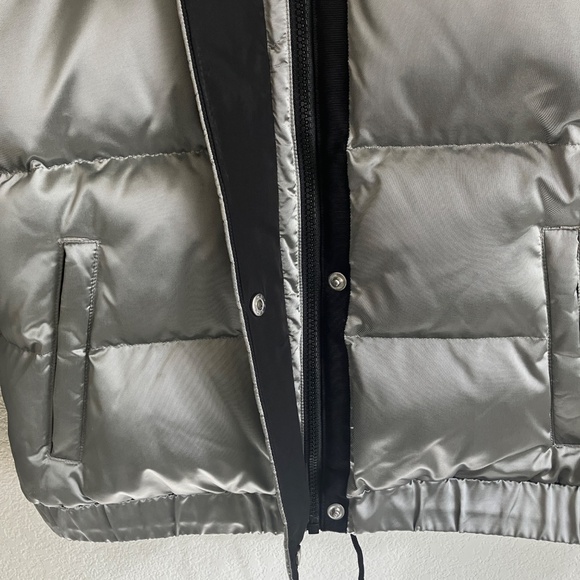 Athleta down jacket pewter/silver, size XS - Picture 5 of 8